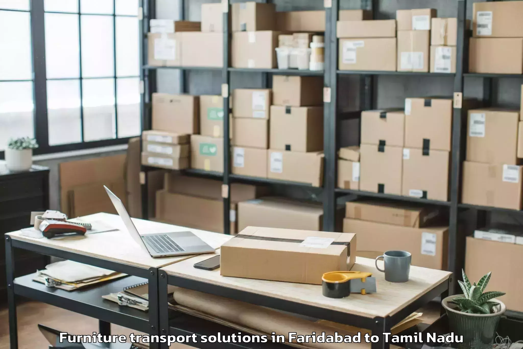 Easy Faridabad to Sholinganallur Furniture Transport Solutions Booking